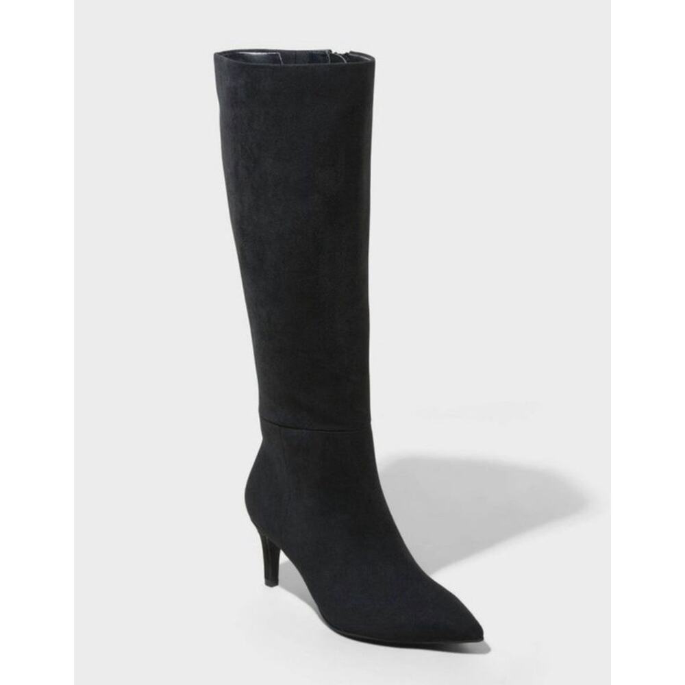 A New Day Women's Tay Tall Dress Boots Black Size 7.5